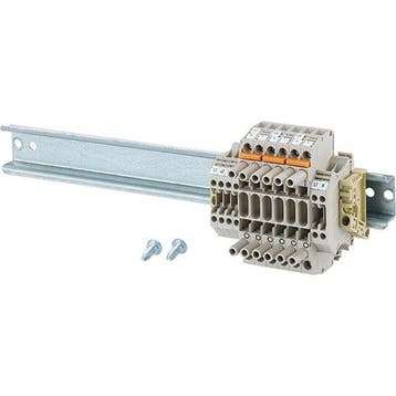 Hensel MI EM 02 Jeu de bornes pour rail DIN 284mm - Mi EM 02, Verzenden