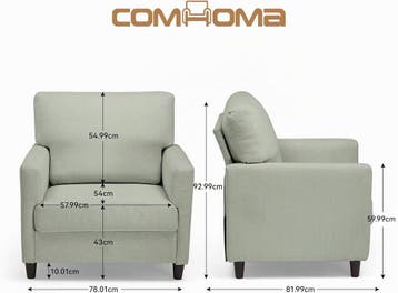 Fauteuil met armleuning - Relaxfauteuil - Relaxstoel - Groen, Huis en Inrichting, Verzenden, Nieuw