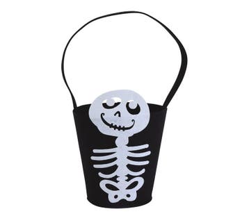 Halloween Skelet Emmer Vilt 14x18cm, Verzenden, Nieuw