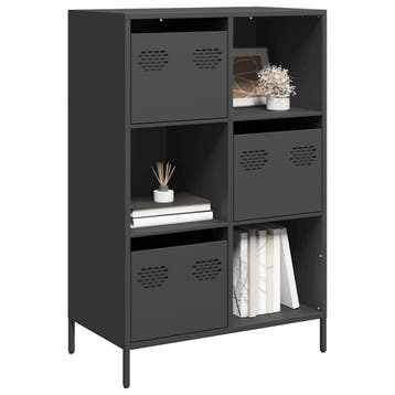 vidaXL Hoge kast 68x39x103,5 cm staal zwart, Verzenden, Nieuw