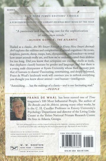 Are We Smart Enough to Know How Smart Animals Are?, Verzenden, Gelezen, Frans De Waal