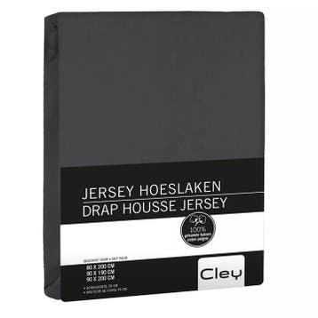 Jersey hoeslaken matras (max. 26 cm) - 80/210 , Antraciet, Huis en Inrichting, Nieuw, Eenpersoons, Matras
