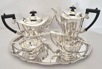 EPNS - Tafelservies (6) - 5delig koffie/ theeservies - model
