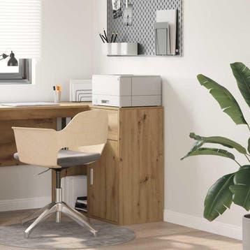 vidaXL Dressoir met lade Artisan Eiken 38 x 34 x 75 cm, Verzenden, Nieuw