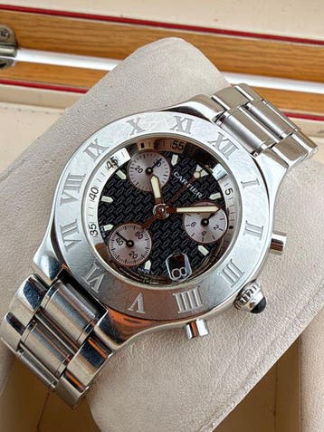 Cartier - Chronoscaph 21 - 2424 - Heren - 1990-1999, Nieuw