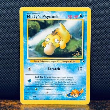 Pokémon Card - Mistys Psyduck WIZARD GOLD STAMP 54 –, Nieuw