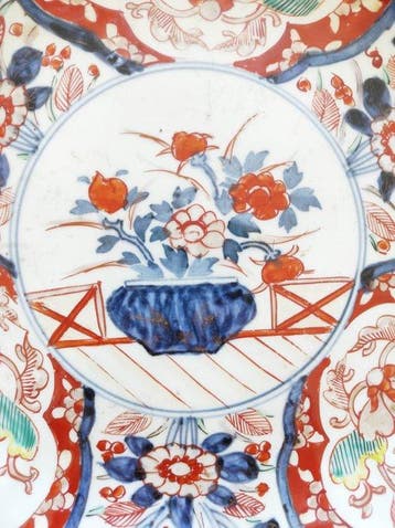 Schotel - Imari - 28 cm de diamètre - Porselein, Antiek en Kunst