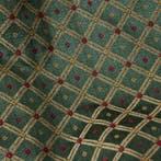 BA090 - Gobelinstof - British Racing Green – Groen en gouden, Antiek en Kunst