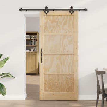 vidaXL Schuifdeur ORKDAL 86 x 198,5 cm Massief grenenhout, Doe-het-zelf en Bouw, Deuren en Vliegenramen, Verzenden, Nieuw