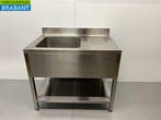 RVS Spoeltafel Spoelbak Premium-line 100 cm Horeca, Ophalen of Verzenden, Nieuw in verpakking