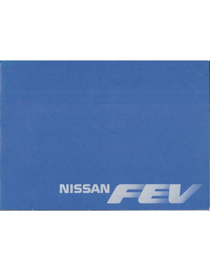 1991 NISSAN FEV BROCHURE ENGLISH, Boeken, Auto's | Folders en Tijdschriften, Ophalen of Verzenden