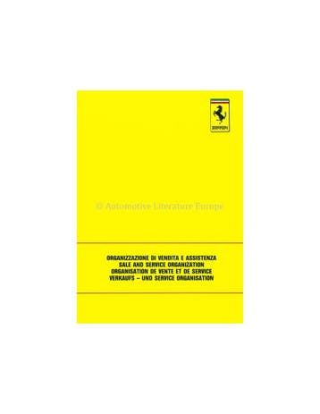 1991 FERRARI VERKOOP & SERIVCE ORGANISATIE HANDBOEK 668/91, Ophalen of Verzenden