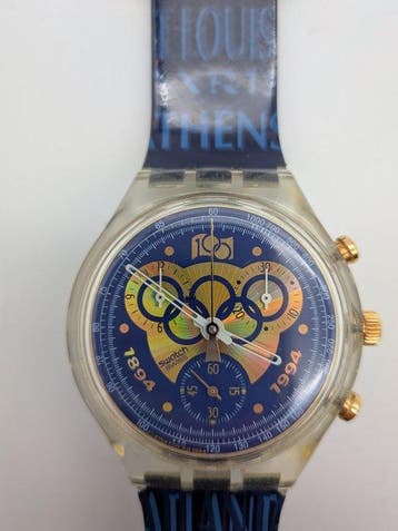 Swatch Olympic 100th Anniversary Chronograph — 1894–1994, Nieuw