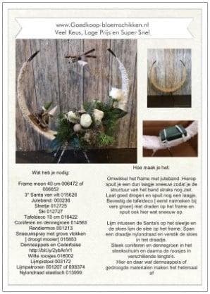 DIY Werkbeschrijving Loop frame Moon, Huis en Inrichting, Woonaccessoires | Kunstplanten en Kunstbloemen, Nieuw