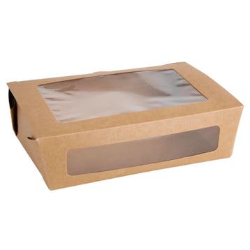 Saladebakken | Karton/Kunststof | 1600ml | Recyclebaar |, Verzenden