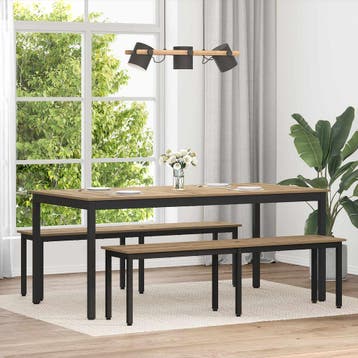 vidaXL Eettafels 180 x 90 x 75 cm Bewerkt hout Rechthoekig, Huis en Inrichting, Tafels | Eettafels, Verzenden, Nieuw