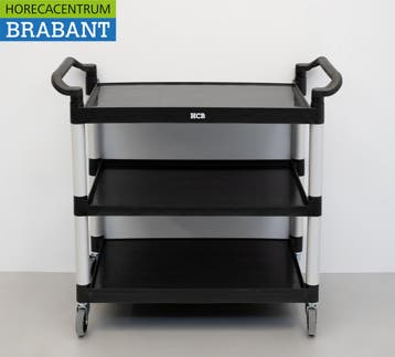 HCB Chariot de service en plastique 3 étages 102 cm Horeca, Verzenden