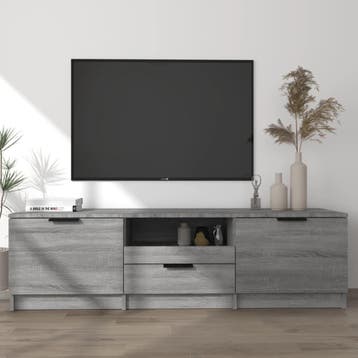 vidaXL Tv-meubel 140x35x40 cm bewerkt hout grijs sonoma, Verzenden