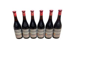 Fontanafredda: Barolo 1976 x3 & Barbaresco 1976 x3 - Piëmont, Verzamelen, Nieuw