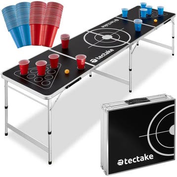 Aluminium bierpongtafel Brew Battle, opvouwbaar - zwart, Verzenden, Nieuw