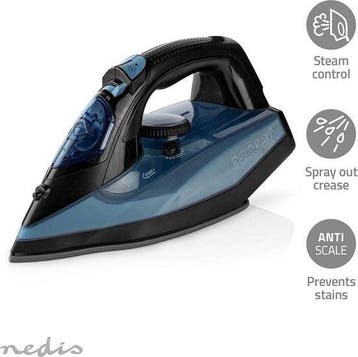 Nedis Stoomstrijkijzer - 2600 W - 25 g/m - Stoomstoot - Kera, Verzenden, Nieuw