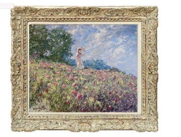 Chris van Dijk (1952) Impressionist -  Aux champs des, Antiquités & Art