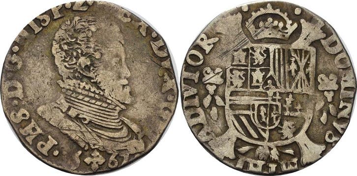 1/5 Ecu Philippe 1567, Nederland-geldern Philipp Ii von S..., Timbres & Monnaies, Monnaies | Europe | Monnaies non-euro, Envoi