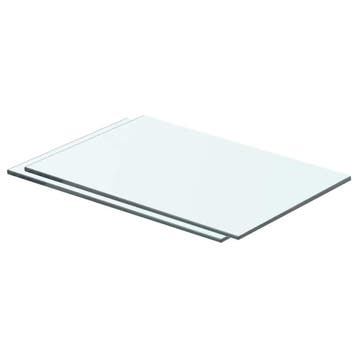 vidaXL Schappen 2 st 40x20 cm glas transparant, Verzenden, Nieuw