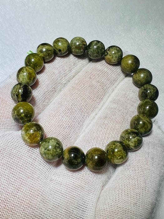 ***GEEN RESERVE*** Demantoïde granaat - Power armband -, Verzamelen, Mineralen en Fossielen