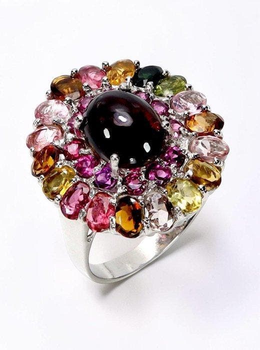 Zonder minimumprijs - Ring 14K witgoud verguld 925, Bijoux, Sacs & Beauté, Bagues