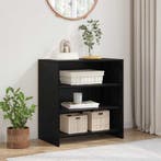 vidaXL Dressoir Zwart 70 x 41 x 75 cm Bewerkt hout, Huis en Inrichting, Verzenden, Nieuw