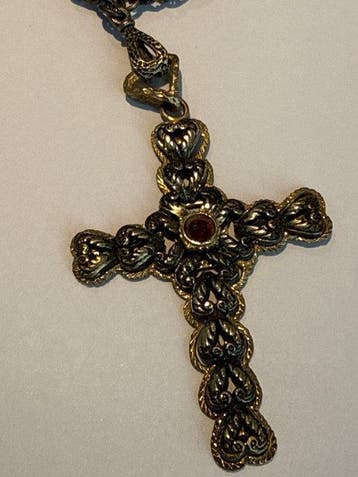 Zonder minimumprijs - Ketting met hanger Zilver Granaat -