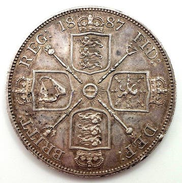 Verenigd Koninkrijk. Victoria. 2 Florin 1887 London. (Zonder