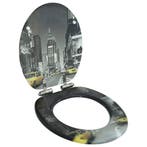 vidaXL Toiletbril met soft-close deksel New York MDF, Verzenden, Nieuw