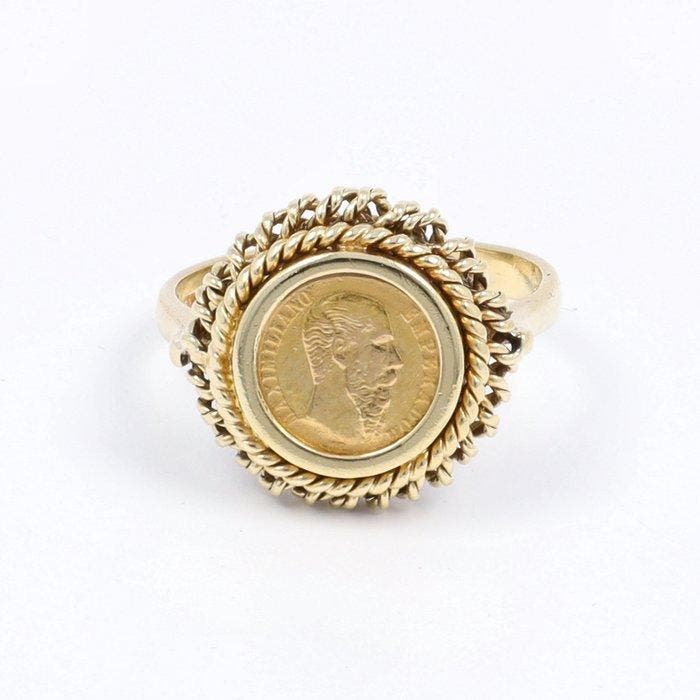 Ring - 12 kt. Geel goud, Emperador Maximiliano I de México., Bijoux, Sacs & Beauté, Bagues