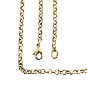 Gouden jasseron schakelketting, Ophalen of Verzenden, Gebruikt, Goud, Goud
