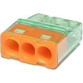 Vintex 3-polige Lasklem 0.2-2.5 mm² Oranje - LED toebehoren,, Verzenden