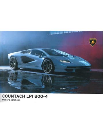 2021 LAMBORGHINI COUNTACH LPI 800-4 INSTRUCTIEBOEKJE ENGELS, Ophalen of Verzenden