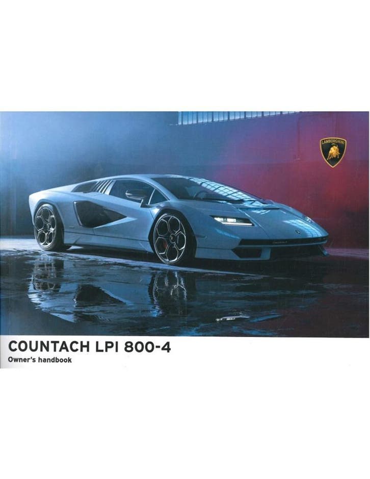 2021 LAMBORGHINI COUNTACH LPI 800-4 INSTRUCTIEBOEKJE ENGELS, Auto diversen, Handleidingen en Instructieboekjes, Ophalen of Verzenden