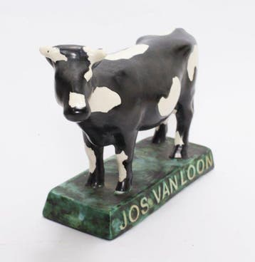 Frans Roy(ij)mans (Reusel 1937 -) - Beeld, Koe - 17 cm -, Antiek en Kunst