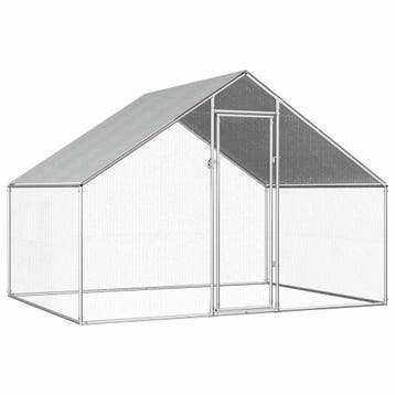 vidaXL Kippenhok 2,75x2x1,92 m gegalvaniseerd staal, Verzenden, Nieuw