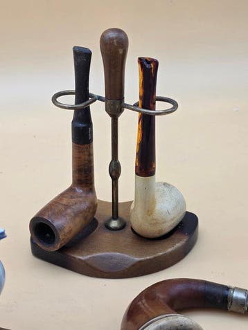 Zonder minimumprijs - Pijp - Hout, Porselein - (9), Nieuw