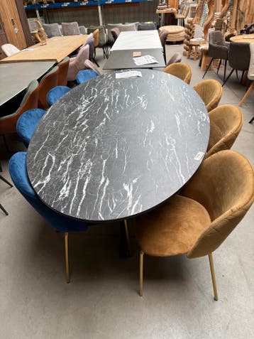 Scarlet eettafel, kleur marble nero, Nieuw, Overige materialen