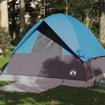 vidaXL Koepeltent 4-persoons waterdicht blauw, Verzenden, Nieuw