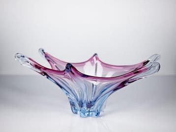 Plat - Verre - Bol en verre vintage, Antiquités & Art