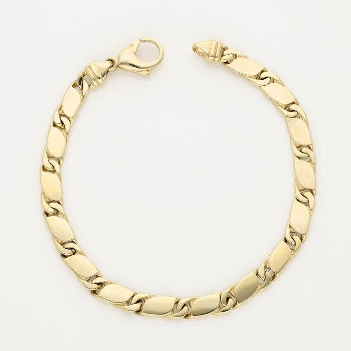 Bracelet - 14 carats Or jaune, Handtassen en Accessoires, Antieke sieraden