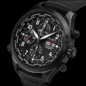 Ublast - Traveler Chronograph World Time - REF.UBTRCH47BK -