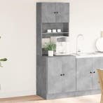 vidaXL Keukenkast 60x50x180 cm bewerkt hout betongrijs, Verzenden, Nieuw
