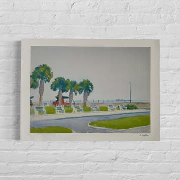 Edward Hopper The Battery, Charleston Lithografie Arches