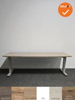 Refurbished - HonMove zit-sta bureau - zilvergrijs onderstel, Ophalen of Verzenden, Bureau